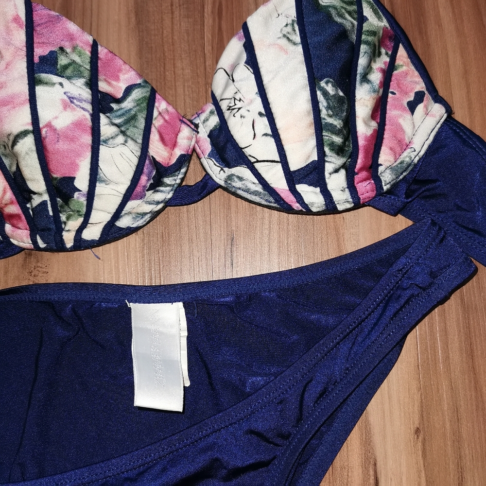 Rare Zimmermann Floral Cup Navy Bikini